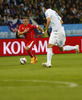 Xherdan Shaqiri of Switzerland (L) and Branko Ilic of Slovenia (R) during UEFA European qualifiers football match between Slovenia and Switzerland. Match between Slovenia and Switzerland was played in arena Ljudski vrt in Maribor, Slovenia, on Thursday, 9th of October 2014.
