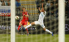 Stephan Lichtsteiner of Switzerland (L) and Andraz Kirm of Slovenia (R) during UEFA European qualifiers football match between Slovenia and Switzerland. Match between Slovenia and Switzerland was played in arena Ljudski vrt in Maribor, Slovenia, on Thursday, 9th of October 2014.
