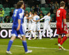 Players of Slovenia celebrate goal of Josip Ilicic for 1-0 during UEFA European qualifiers football match between Slovenia and San Marino. UEFA European qualifiers atch between Slovenia and San Marino was played in Stozice arena in Ljubljana, Slovenia, on Friday, 27th of March 2015.
