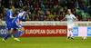 Kevin Kampl of Slovenia (R) during UEFA European qualifiers football match between Slovenia and San Marino. UEFA European qualifiers atch between Slovenia and San Marino was played in Stozice arena in Ljubljana, Slovenia, on Friday, 27th of March 2015.
