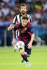 Lionel Messi #10 (FC Barcelona) and Andrea Pirlo #21 (Juventus Turin) during the UEFA Champions League final match between Juventus FC and Barcelona FC at the Olympia Stadion in Berlin, Germany on 2015/06/06.
