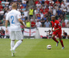 Fabian Delph (no.8) of England during UEFA European qualifiers football match between Slovenia and England. UEFA European qualifiers match between Slovenia and England was played in Stozice arena in Ljubljana, Slovenia, on Sunday, 14th of June 2015.
