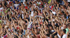 Fans celebrate goal of Slovenia for 1-0 during UEFA European qualifiers football match between Slovenia and England. UEFA European qualifiers match between Slovenia and England was played in Stozice arena in Ljubljana, Slovenia, on Sunday, 14th of June 2015.
