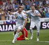 Nejc Pecnik (no.19) of Slovenia celebrates his goal for 2-2 during UEFA European qualifiers football match between Slovenia and England. UEFA European qualifiers match between Slovenia and England was played in Stozice arena in Ljubljana, Slovenia, on Sunday, 14th of June 2015.
