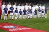 Players of Slovenia before start of the UEFA European qualifiers football match between Slovenia and England. UEFA European qualifiers match between Slovenia and Lithuania was played in Stozice arena in Ljubljana, Slovenia, on Friday, 9th of October 2015.
