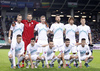 Players of Slovenia posing for photographers before start of the UEFA European qualifiers football match between Slovenia and England. UEFA European qualifiers match between Slovenia and Lithuania was played in Stozice arena in Ljubljana, Slovenia, on Friday, 9th of October 2015.
