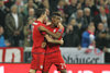 Robert Lewandowski (FC Bayern Muenchen) and Kingsley Coman (FC Bayern Muenchen) celebrate goal for 1-0 during the UEFA Champions League group F match between FC Bayern Munich and FC Arsenal at the Allianz Arena in Muenchen, Germany on 2015/11/04.
