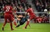 Olivier Giroud FC Arsenal London scores for 4-1 during the UEFA Champions League group F match between FC Bayern Munich and FC Arsenal at the Allianz Arena in Muenchen, Germany on 2015/11/04.
