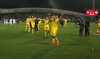 Ukrainian players celebrating qualification to Euro 2016 after end of the UEFA European qualifiers play-off football match between Slovenia and Ukraine. UEFA European qualifiers play-off match between Slovenia and Ukraine was played in Ljudski vrt arena in Maribor, Slovenia, on Tuesday, 17th of November 2015.
