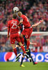 Arturo Vidal FC Bayern Muenchen and Thomas Mueller FC Bayern Muenchen during the UEFA Champions League semi Final, 2nd Leg match between FC Bayern Munich and Atletico Madrid at the Allianz Arena in Muenchen, Germany on 2016/05/03.
