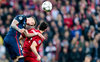 Jose Gimenez (Atletico Madrid) Robert Lewandowski (FC Bayern Muenchen) during the UEFA Champions League semi Final, 2nd Leg match between FC Bayern Munich and Atletico Madrid at the Allianz Arena in Muenchen, Germany on 2016/05/03.
