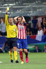 Referee Mark Clattenburg shows yellow card to Gabi ( Atletico Madrid ) during the Final Match of the UEFA Champions League between Real Madrid and Atletico Madrid at the Stadio Giuseppe Meazza in Milano, Italy on 2016/05/28.
