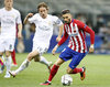 Real Madrid Luka Modric (l) and Atletico de Madrid Yannick Ferreira Carrasco during the Final Match of the UEFA Champions League between Real Madrid and Atletico Madrid at the Stadio Giuseppe Meazza in Milano, Italy on 2016/05/28.
