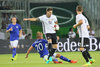 Niklas Suele (GER) and Joel Pohjanpalo (FIN) during the International Football Friendly Match between Germany and Finland at the Stadion im Borussia Park in Moenchengladbach, Germany on 2016/08/31.
