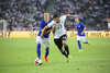 Kevin Volland (GER) and Thomas Lam (FIN) during the International Football Friendly Match between Germany and Finland at the Stadion im Borussia Park in Moenchengladbach, Germany on 2016/08/31.
