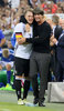 Bastian Schweinsteiger (GER) and Joachim Loew (GER) beglueckwuenscht during the International Football Friendly Match between Germany and Finland at the Stadion im Borussia Park in Moenchengladbach, Germany on 2016/08/31.
