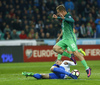 Valter Birsa (no.10) of Slovenia during football match of FIFA World cup qualifiers between Slovenia and Slovakia. FIFA World cup qualifiers between Slovenia and Slovakia was played on Saturday, 8th of October 2016 in Stozice arena in Ljubljana, Slovenia.
