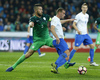 Bostjan Cesar (no.5) of Slovenia (L) during football match of FIFA World cup qualifiers between Slovenia and Slovakia. FIFA World cup qualifiers between Slovenia and Slovakia was played on Saturday, 8th of October 2016 in Stozice arena in Ljubljana, Slovenia.
