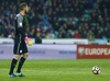 Goalie Jan Oblak (no.1) of Slovenia during football match of FIFA World cup qualifiers between Slovenia and Slovakia. FIFA World cup qualifiers between Slovenia and Slovakia was played on Saturday, 8th of October 2016 in Stozice arena in Ljubljana, Slovenia.
