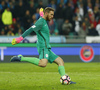 Goalie Jan Oblak (no.1) of Slovenia during football match of FIFA World cup qualifiers between Slovenia and England. FIFA World cup qualifiers between Slovenia and England was played on Tuesday, 11th of October 2016 in Stozice arena in Ljubljana, Slovenia.
