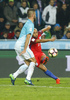 Bostjan Cesar (no.5) of Slovenia and Andros Townsend (no.21) of England during football match of FIFA World cup qualifiers between Slovenia and England. FIFA World cup qualifiers between Slovenia and England was played on Tuesday, 11th of October 2016 in Stozice arena in Ljubljana, Slovenia.
