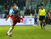 Roman Bezjak (no.14) of Slovenia Danny Rose (no.3) of England during football match of FIFA World cup qualifiers between Slovenia and England. FIFA World cup qualifiers between Slovenia and England was played on Tuesday, 11th of October 2016 in Stozice arena in Ljubljana, Slovenia.
