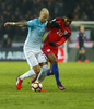 Aljaz Struna (no.23) of Slovenia and Marcus Rashford (no.20) of England during football match of FIFA World cup qualifiers between Slovenia and England. FIFA World cup qualifiers between Slovenia and England was played on Tuesday, 11th of October 2016 in Stozice arena in Ljubljana, Slovenia.
