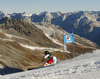 Lara Gut of Switzerland skiing in the first run of the women opening giant slalom race of the new season of the Audi FIS Alpine skiing World cup in Soelden, Austria. First women giant slalom race of the season 2016-2017 of the Audi FIS Alpine skiing World cup, was held on Rettenbach glacier above Soelden, Austria, on Saturday, 22nd of October 2016.
