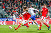 Alexandar Dragovic (AUT), Perparim Hetemaj (FIN) and Sebastian Proedl (AUT) during the International Friendly Football Match between Austria and Finland at the Tivoli Stadion in Innsbruck, Austria on 2017/03/28.
