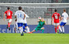 Alessandro Schoepf (AUT) and Lukas Hradecky (FIN) during the International Friendly Football Match between Austria and Finland at the Tivoli Stadion in Innsbruck, Austria on 2017/03/28.
