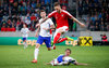 Joona Toivio (FIN), Marko Arnautovic (AUT) and Moshtagh Yaghoubi (FIN) during the International Friendly Football Match between Austria and Finland at the Tivoli Stadion in Innsbruck, Austria on 2017/03/28.
