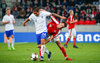 Moshtagh Yaghoubi (FIN) and Alessandro Schoepf (AUT) during the International Friendly Football Match between Austria and Finland at the Tivoli Stadion in Innsbruck, Austria on 2017/03/28.
