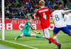 Lukas Hradecky (FIN), Martin Hinteregger (AUT) and Perparim Hetemaj (FIN) during the International Friendly Football Match between Austria and Finland at the Tivoli Stadion in Innsbruck, Austria on 2017/03/28.
