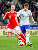 Marc Janko (AUT) and Sauli Vaeisaenen (FIN) during the International Friendly Football Match between Austria and Finland at the Tivoli Stadion in Innsbruck, Austria on 2017/03/28.
