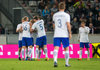 Goal celebration of Finnish players after Fredrik Jensen (FIN) makes the equalizer during the International Friendly Football Match between Austria and Finland at the Tivoli Stadion in Innsbruck, Austria on 2017/03/28.
