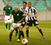 Tomislav Tomic of NK Olimpija (L) and Juha Hakola of VPS Vaasa (R) during return match of the first round qualifiers match for UEFA Europa League between NK Olimpija and VPS Vaasa. Return match between NK Olimpija, Ljubljana, Slovenia, and VPS Vaasa, Vaasa, Finland, was played on Thursday, 6th of July 2017 in Stozice Arena in Ljubljana, Slovenia.
