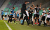VPS bench celebrating goal during return match of the first round qualifiers match for UEFA Europa League between NK Olimpija and VPS Vaasa. Return match between NK Olimpija, Ljubljana, Slovenia, and VPS Vaasa, Vaasa, Finland, was played on Thursday, 6th of July 2017 in Stozice Arena in Ljubljana, Slovenia.
