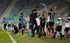 VPS bench celebrating goal during return match of the first round qualifiers match for UEFA Europa League between NK Olimpija and VPS Vaasa. Return match between NK Olimpija, Ljubljana, Slovenia, and VPS Vaasa, Vaasa, Finland, was played on Thursday, 6th of July 2017 in Stozice Arena in Ljubljana, Slovenia.
