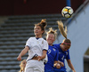 Kaisa Juvonen of Finland (R), Emma Varmanen of Finland (M) and Chiara Pucci of Italy (L) during UEFA European Women Under-17 Championship match between Finland and Slovenia. UEFA European Women Under-17 Championship match between Finland and Italy was played on Sunday, 29th of October 2017 in Kranj, Slovenia.
