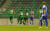 Players of NK Olimpija celebrate their goal for 2-0 during third round qualifiers match for Europa League between NK Olympija and HJK Helsinki. Third round qualifiers match for Europa League between NK Olympija and HJK Helsinki was played on Thursday, 9th of August 2018 in Stozice arena in Ljubljana, Slovenia

