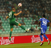 Aris Zarifovic of Olimpija Ljubljana during third round qualifiers match for Europa League between NK Olympija and HJK Helsinki. Third round qualifiers match for Europa League between NK Olympija and HJK Helsinki was played on Thursday, 9th of August 2018 in Stozice arena in Ljubljana, Slovenia
