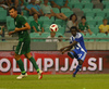 Anthony Annan of HJK Helsinki during third round qualifiers match for Europa League between NK Olympija and HJK Helsinki. Third round qualifiers match for Europa League between NK Olympija and HJK Helsinki was played on Thursday, 9th of August 2018 in Stozice arena in Ljubljana, Slovenia
