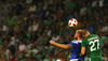 Klauss of HJK Helsinki (L) and Aris Zarifovic of Olimpija Ljubljana (R) during third round qualifiers match for Europa League between NK Olympija and HJK Helsinki. Third round qualifiers match for Europa League between NK Olympija and HJK Helsinki was played on Thursday, 9th of August 2018 in Stozice arena in Ljubljana, Slovenia
