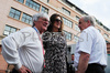 Bernie Ecclestone with his wife Slavica Ecclestone and Karlheinz Zimmermann (AUT) before qualifications for Formula 1 Grand Prix of Monte Carlo. Qualifications for Formula 1 Grand Prix of Monte Carlo were held on Saturday, 24th of May 2008 in Monte Carlo, Monaco. <br> 
