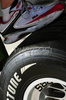 Bridgestone Tire on car during practice on Istanbul raceway during Formula 1 Grand Prix of Turkey. Practice for Formula 1 Grand Prix of Turkey was held Friday, 8th of May 2008 in Istanbul, Turkey.
