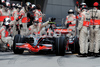 Heikki Kovalainen (FIN), McLaren Mercedes at pit stop during Formula 1 Grand Prix of China in Shanghai. Formula 1 Grand Prix of China was held on Sunday, 19th of September 2008 in Shanghai, China.
