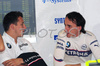 Christian Klien (AUT), Test Driver, BMW Sauber and Robert Kubica (POL),  BMW Sauber F1 Team during free practice for Formula 1 Grand Prix of France. Free practice for Formula 1 Grand Prix of France in Magny Cours was held on Thursday, 18th of June 2008 in Magny Cours, France. <br> 
