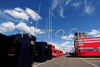 F1 Paddock during free practice of Formula 1 Grand Prix of Great Britain. Formula 1 Grand Prix of Great Britain in Silverstone was held on Friday, 4th of July 2008 in Silverstone, Great Britain. <br> 
