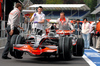 Mclaren Mercedes MP4-23 during free practice for Formula 1 Grand Prix of Belgium in Spa Francorchamps. Free practice for Formula 1 Grand Prix of Belgium was held on 5th of September 2008 in Spa Francorchamps, Belgium.
