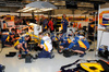 Renault F1 Team mechanics during qualifications for Formula 1 Grand Prix of Belgium in Spa Francorchamps. Qualifications for Formula 1 Grand Prix of Belgium was held on 6th of September 2008 in Spa Francorchamps, Belgium.
